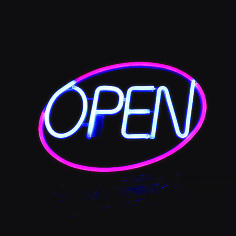 Deco PS OPEN LED Outdoor Hanging Neon Wall Sconce Lamp
