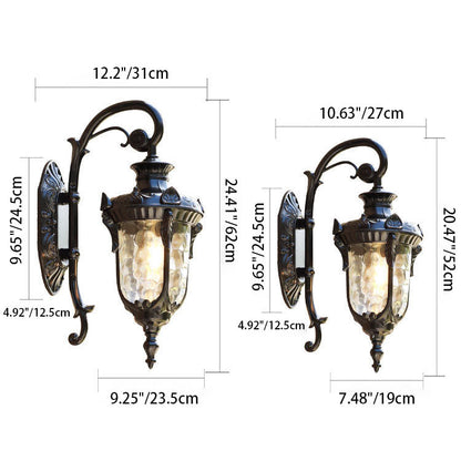 Cylinder Aluminum Glass 1-Light Outdoor Wall Sconce Lamp