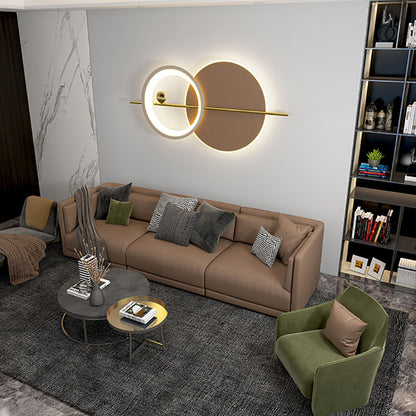 Modern Minimalist Round Iron Acrylic LED Wall Sconce Lamp