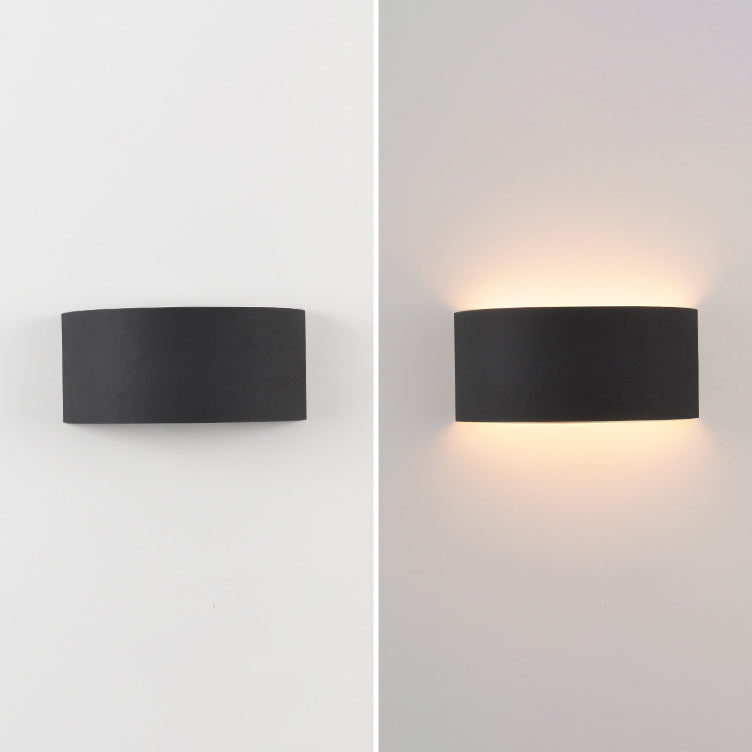 Modern Minimalist Half Round Iron LED Wall Sconce Lamp