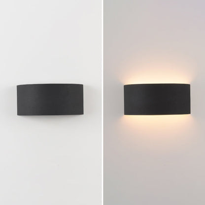 Modern Minimalist Half Round Iron LED Wall Sconce Lamp