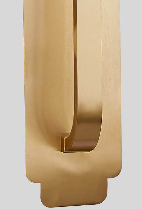 Modern Chinese Copper Long Round LED Wall Sconce Lamp