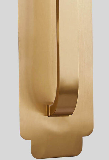 Modern Chinese Copper Long Round LED Wall Sconce Lamp