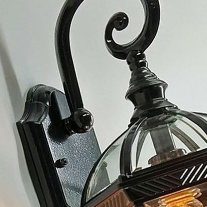Waterproof Glass Hexagonal Prism 1-Light Wall Sconce Lamp