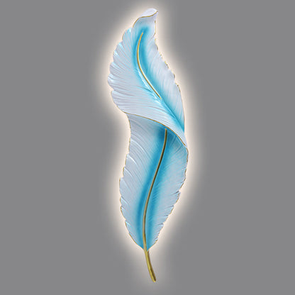 Resin Peacock Feather LED Waterproof Wall Sconce Lamp