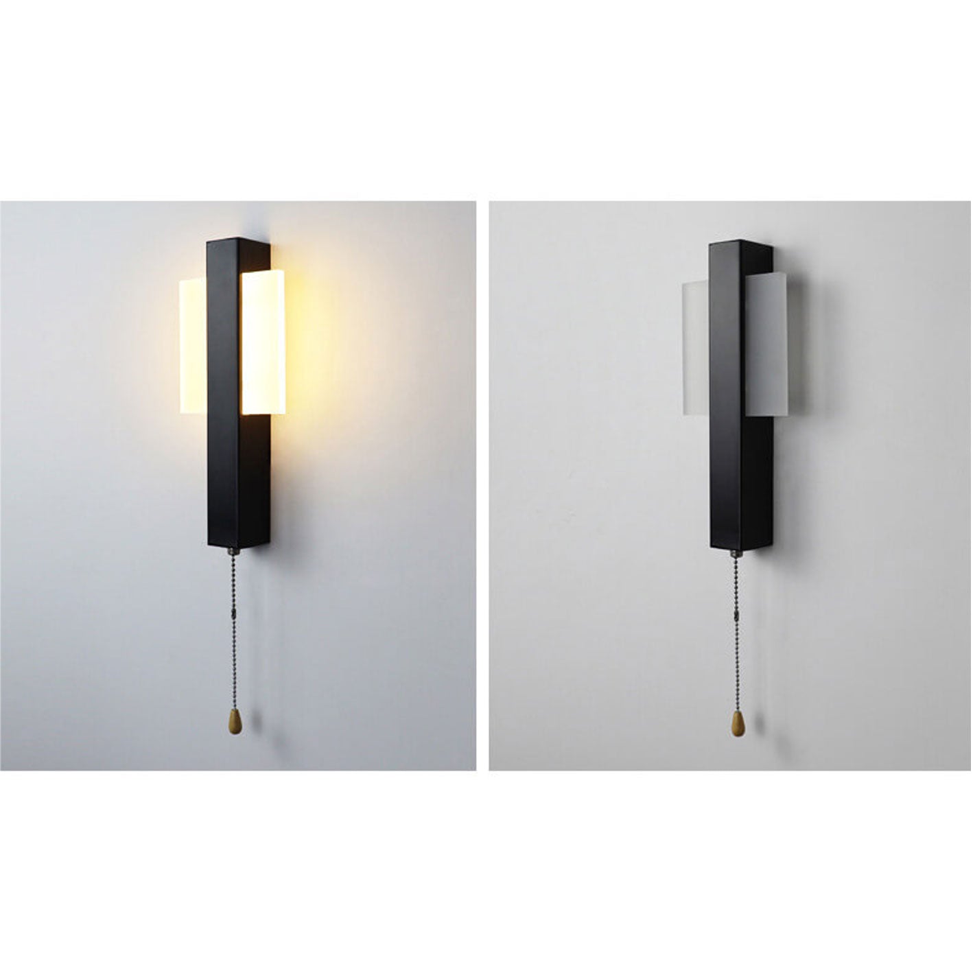Wrought Iron Acrylic Pull Wire Switch LED Wall Sconce Lamp