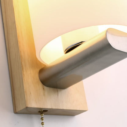 Modern Glass 1-Light Cylindrical Shape Wall Sconce Lamp