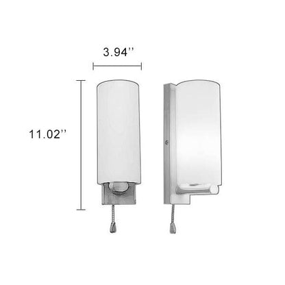 Modern Glass 1-Light Cylindrical Shape Wall Sconce Lamp