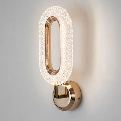 Rose Iron Circle Ring Acrylic Shade LED Wall Sconce Lamp