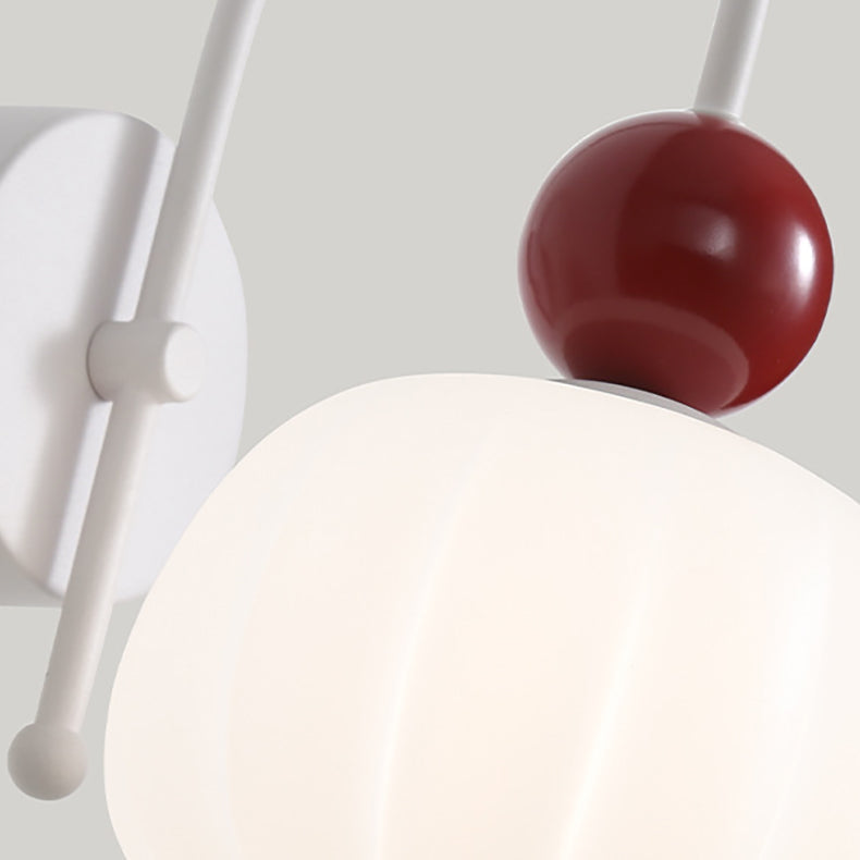 Bellflower Orb Disc Base Iron PE 1-Light Wall Sconce Lamp