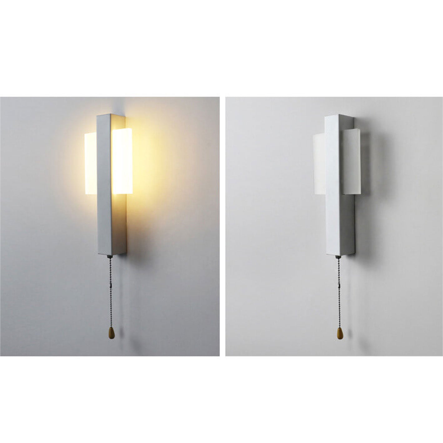 Wrought Iron Acrylic Pull Wire Switch LED Wall Sconce Lamp
