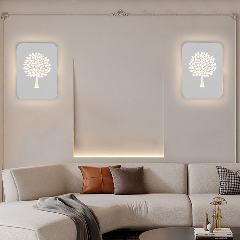 Acrylic Aluminum Iron Deer Ginkgo LED Wall Sconce Lamp