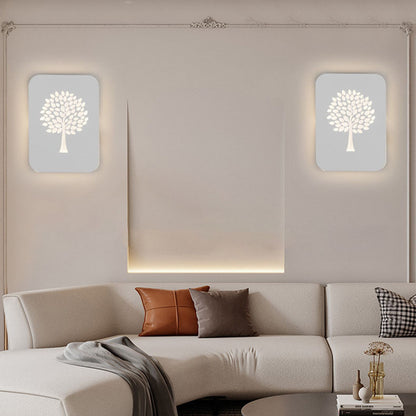 Acrylic Aluminum Iron Deer Ginkgo LED Wall Sconce Lamp