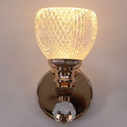 Cylindrical Hardware Acrylic 1-Light Wall Sconce Lamp