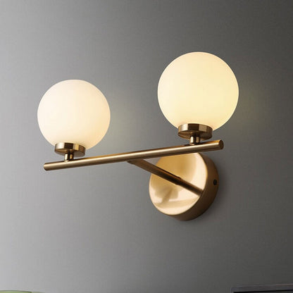 Milk Ball Metal Magic Bean 1/2/3 Light Wall Sconce Lamp