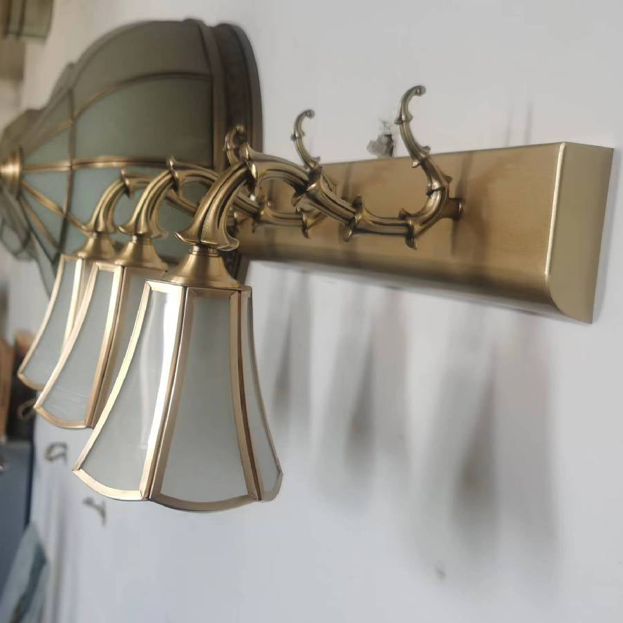 Brass 3-Light Bathroom Vanity Mirror Front Wall Sconce Lamp