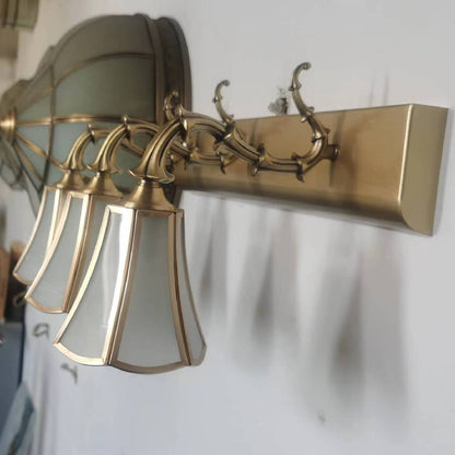 Brass 3-Light Bathroom Vanity Mirror Front Wall Sconce Lamp