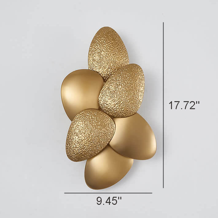 Gold Stainless Steel Pebble 3/6 Light Wall Sconce Lamp