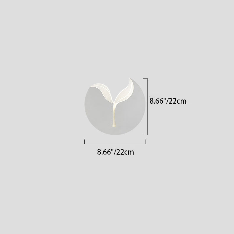 Creative Iron Acrylic Sapling Shade LED Wall Sconce Lamp