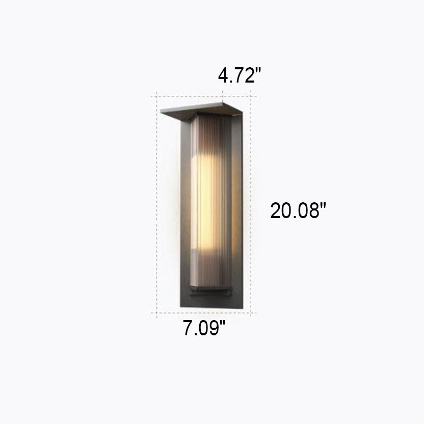 Aluminum Glass Outdoor Waterproof Wall Sconce Lamp