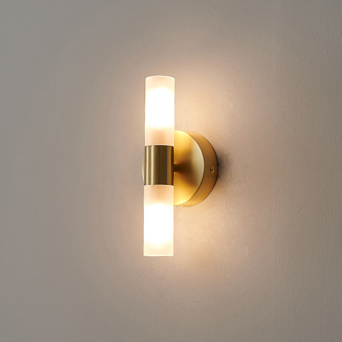 Column Acrylic Brass 1/2/4 Light LED Wall Sconce Lamp