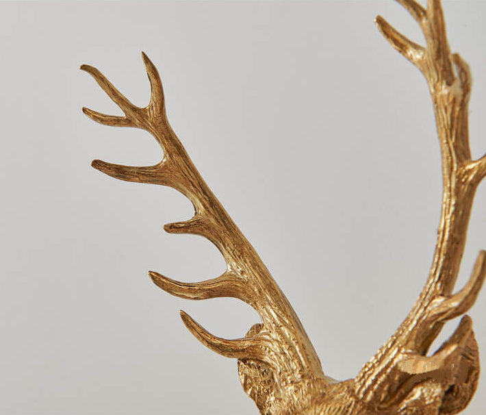 Luxury Deer Head Brass Crystal 1-Light Wall Sconce Lamp