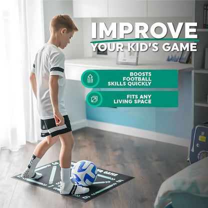 Soccer Dribbling Training Mat with Grip Socks