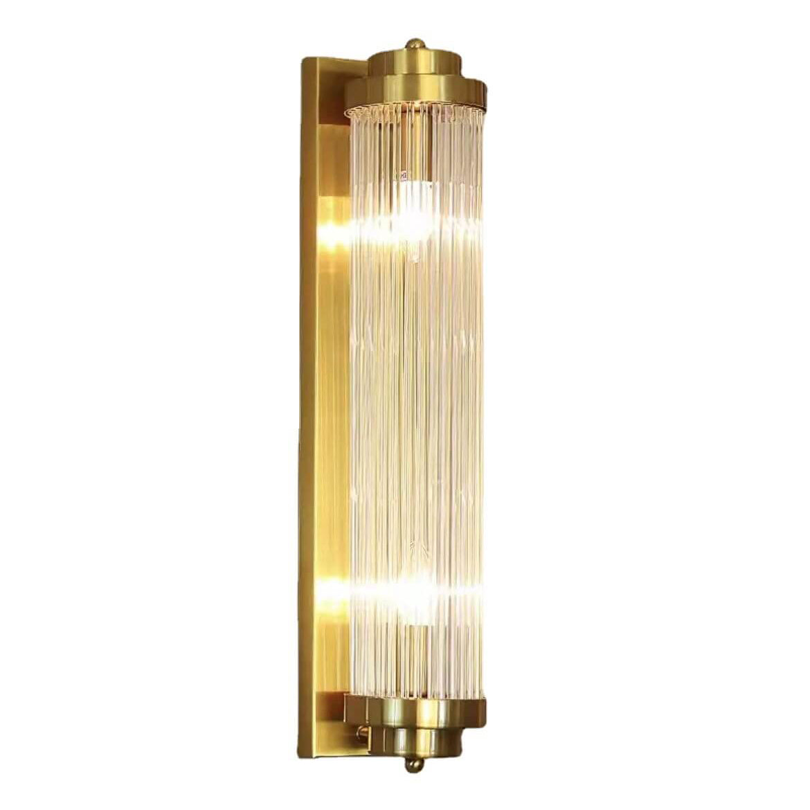 Crystal Cylinder Column Rotation 2-Light Wall Sconce Lamp