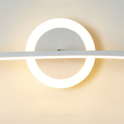 Curved Line LED Mirror Front Light Wall Sconce Lamp
