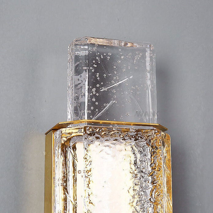 Bubble Glass Cylindrical 1-Light LED Wall Sconce Lamp