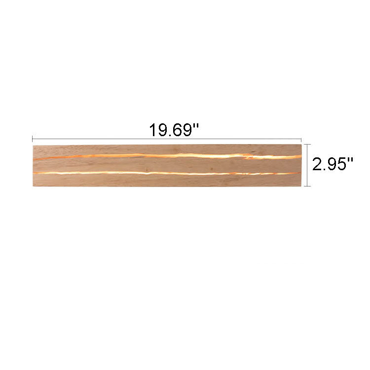 Creative Crackle Wood Rectangular LED Wall Sconce Lamp