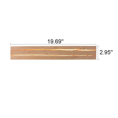 Creative Crackle Wood Rectangular LED Wall Sconce Lamp