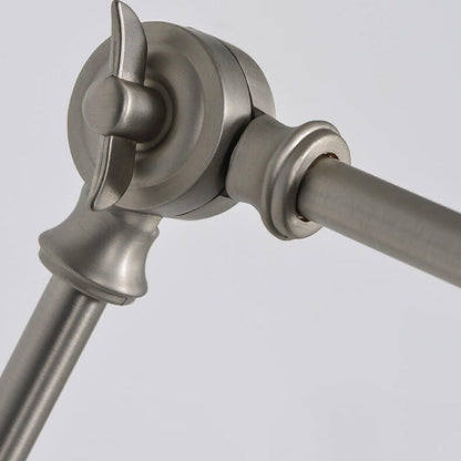 Retro Industrial Swing Arm Rotating Retractable Iron 1-Light Wall Sconce Lamp
