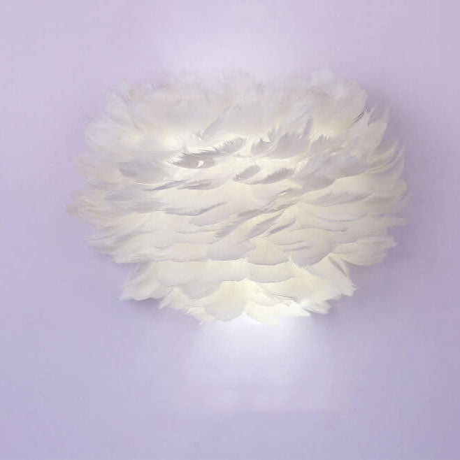 Nordic Creative Feather 1-Light Wall Sconce Lamp