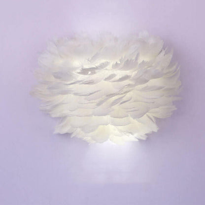 Nordic Creative Feather 1-Light Wall Sconce Lamp