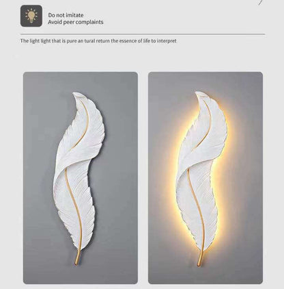 Modern Creative Feather LED Wall Sconce Lamp