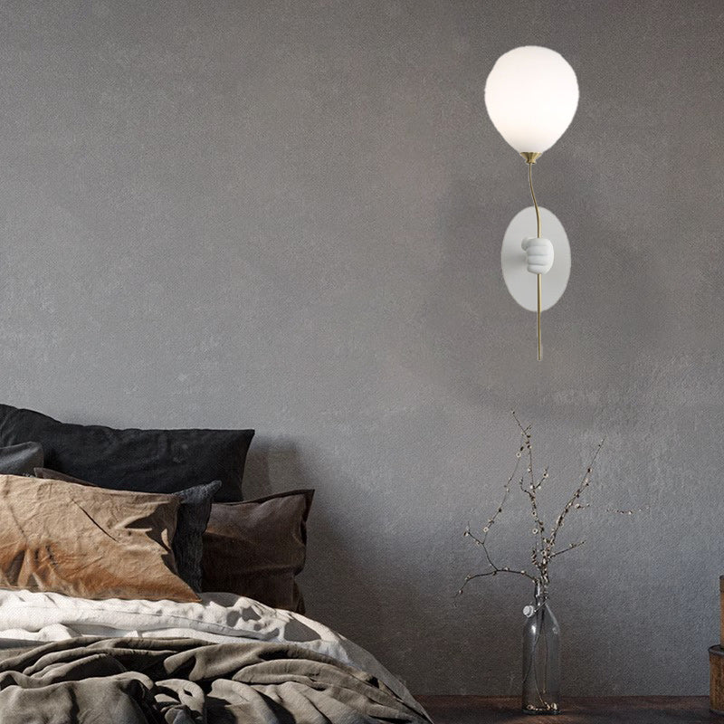 Cartoon Balloon Iron Resin Glass 1-Light Wall Sconce Lamp
