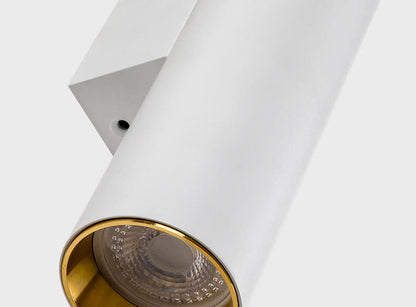 Simple Aluminum Cylindrical 2-Light LED Wall Sconce