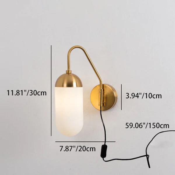 Iron Column 1-Light Swing Arm Long Pole Wall Sconce Lamp
