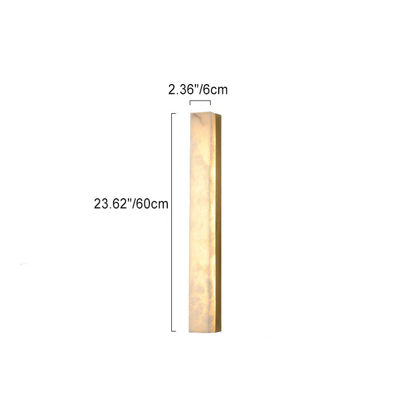Modern Minimalist Strip Copper Marble LED Wall Sconce Lamp