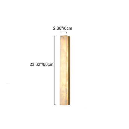 Modern Minimalist Strip Copper Marble LED Wall Sconce Lamp