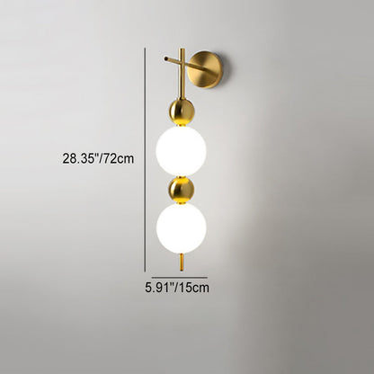 Round Ball String Aluminum Plastic LED Wall Sconce Lamp