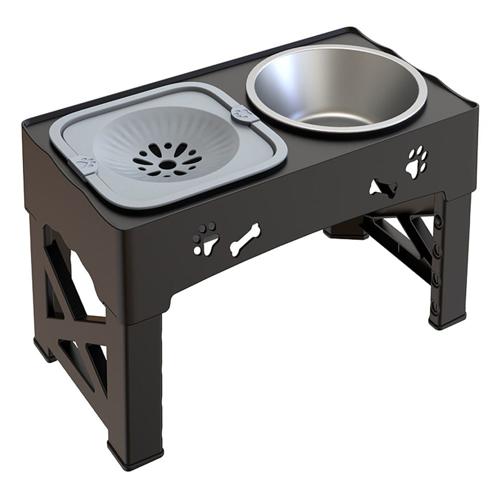 Adjustable Raised Dog Slow Feeder Bowl