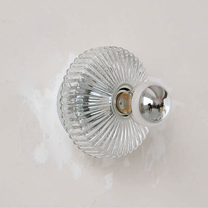 Glass Vertical Grain Design 1-Light Wall Sconce Lamp