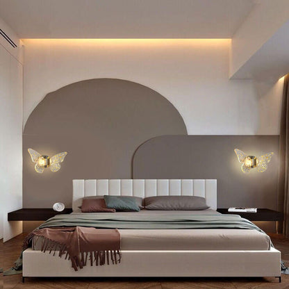 Creative Gold Foil Acrylic Butterfly LED Wall Sconce Lamp
