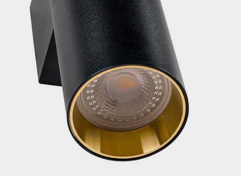 Simple Aluminum Cylindrical 2-Light LED Wall Sconce