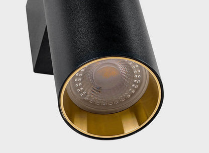 Simple Aluminum Cylindrical 2-Light LED Wall Sconce