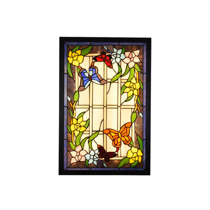 Tiffany Glass Rectangular LED Decorative Mural Wall Light