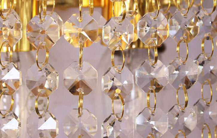 Modern Luxury Crystal Tassel 2-Light Wall Sconce Lamp