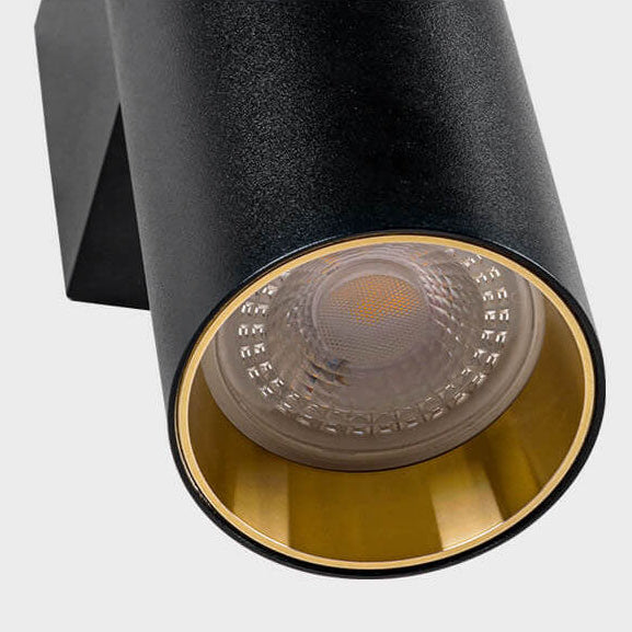 Round Aluminum Cylindrical 2-Light Wall Sconce Lamp